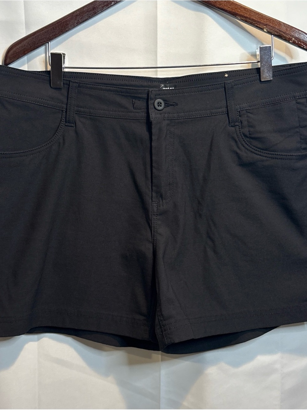 Prana Black Flat-Front Stretch Men's Shorts